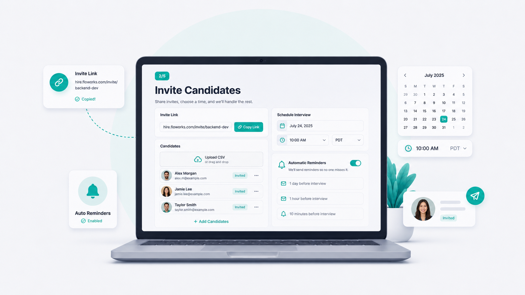 Invite candidates
